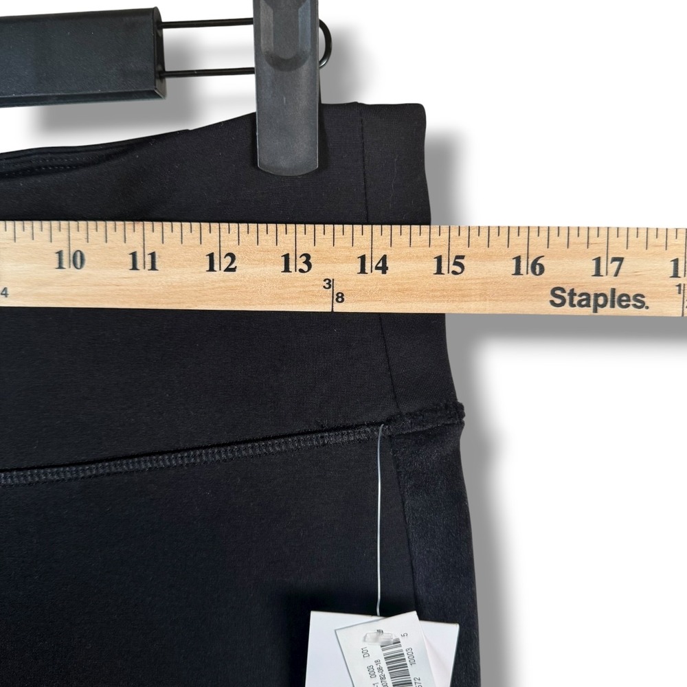 Old Navy Active Leggings Black Velvet Stripe High Waisted Athletic Yoga Pants Lg - Picture 5 of 6